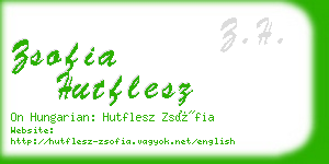 zsofia hutflesz business card